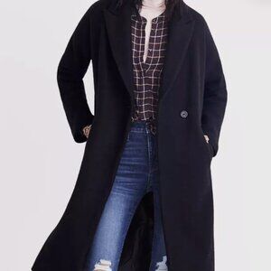 Madewell Atlas Cocoon Coat in Black